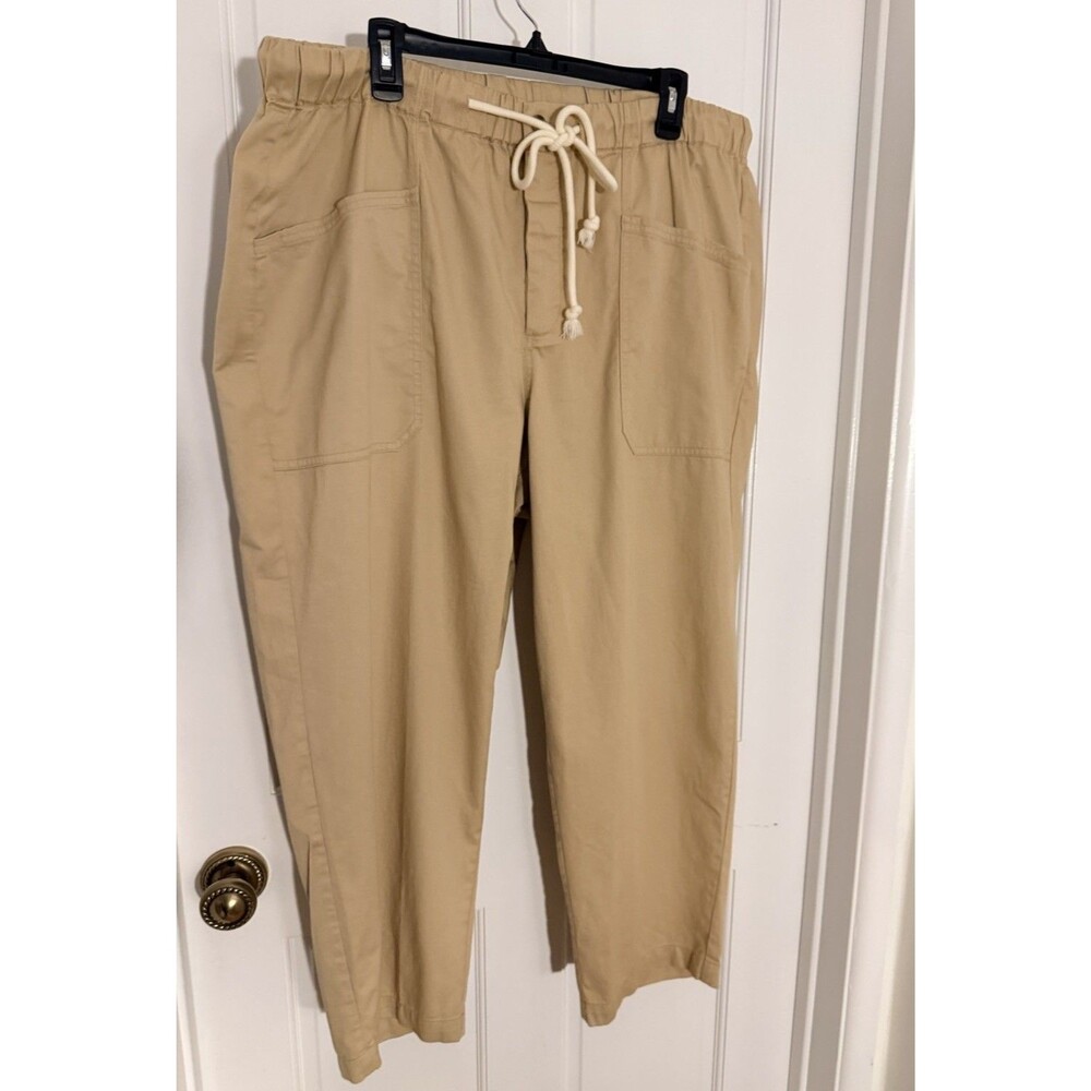Universal Thread Womens Brown Khaki Drawstring Line Pants Size XXL